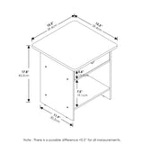 Furinno Dario End Table/ Night Stand Storage Shelf with Bin Drawer, Amber Pine/Black, 1-Pack, Upper Bin Furinno