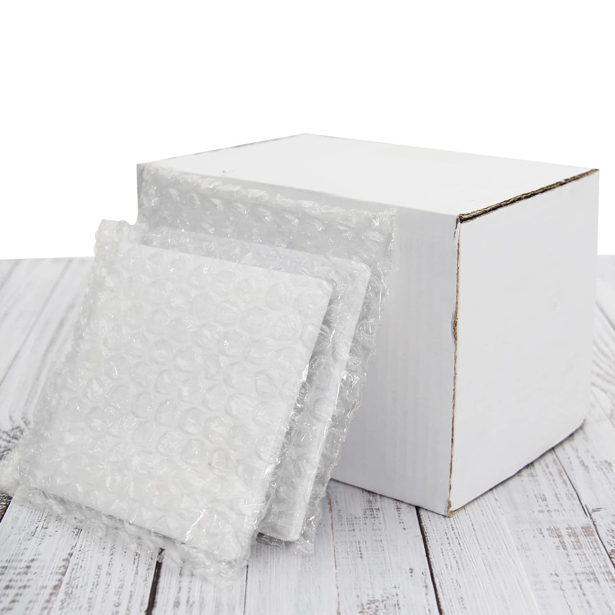 48 Pack Sublimation Blanks Coasters Bulk, 4 Inch Glossy White Glazed Ceramic Tiles Bulk with Cork Backing Pads, Heat Transfer Cup Mat for DIY Crafts Home Kitchen Decor (Square 48PCS) Geemax