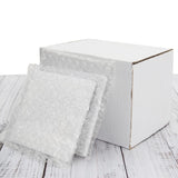 48 Pack Sublimation Blanks Coasters Bulk, 4 Inch Glossy White Glazed Ceramic Tiles Bulk with Cork Backing Pads, Heat Transfer Cup Mat for DIY Crafts Home Kitchen Decor (Square 48PCS) Geemax