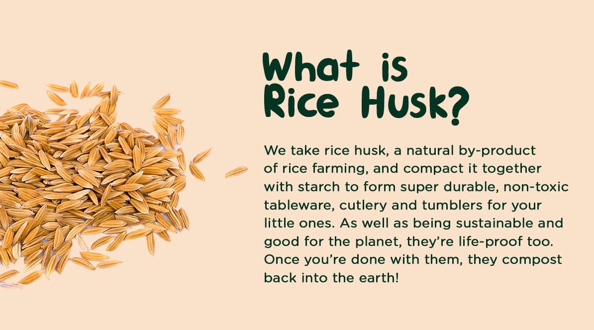 Nuby Rice Husk 3 Piece Spoon Set - Eco-Friendly Set - 100% Compostable and Biodegradable - 6+ Months Nuby