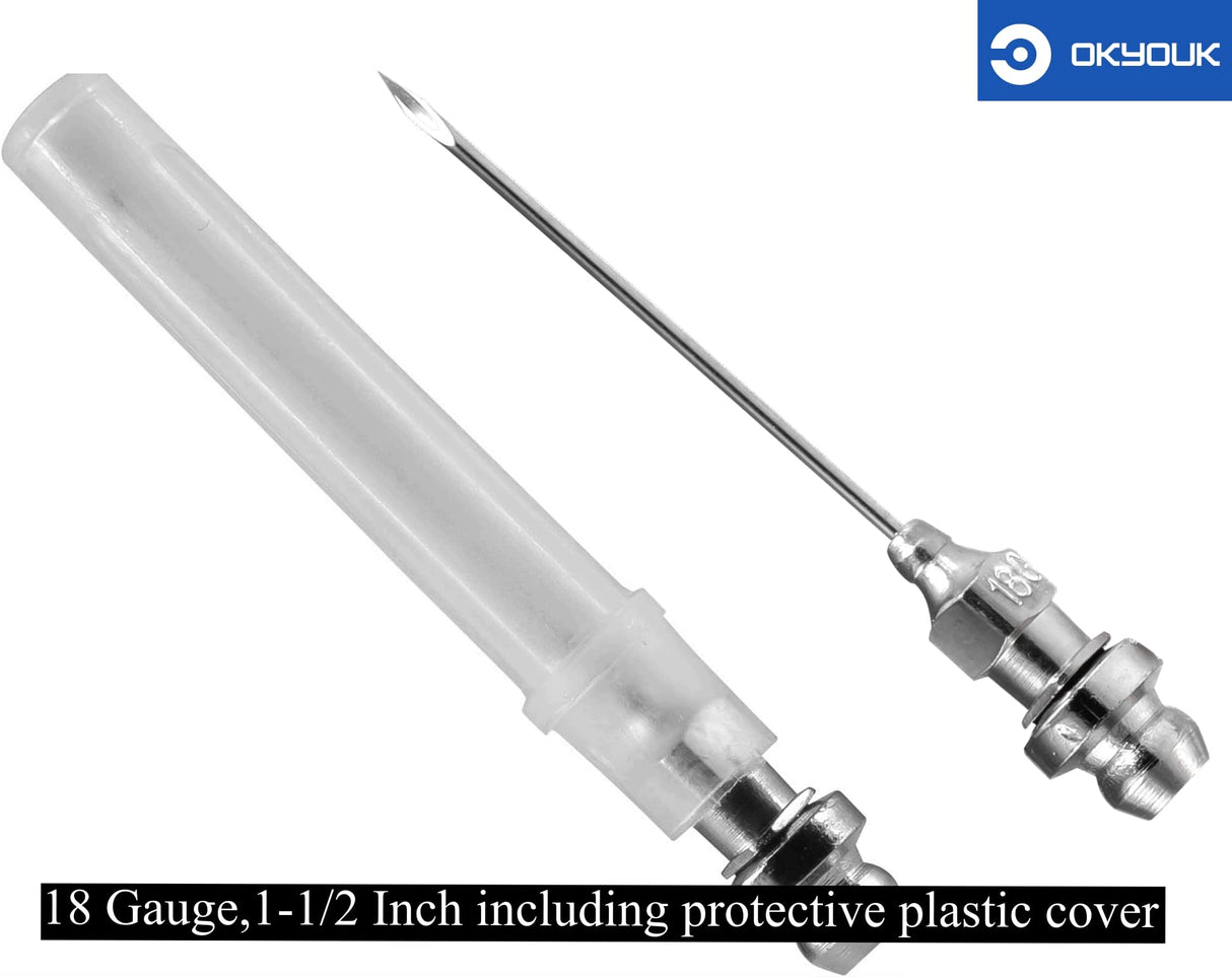 OKYOUK World's Smallest Grease Gun Coupler (Only 0.53 ") with Cleaning Tool, High Pressure Quick Release Grease Tips,Fit All 1/8" NPT Manual/Electric Grease Gun, for Greasing Locks onto Zerk Fittings OKYOUK