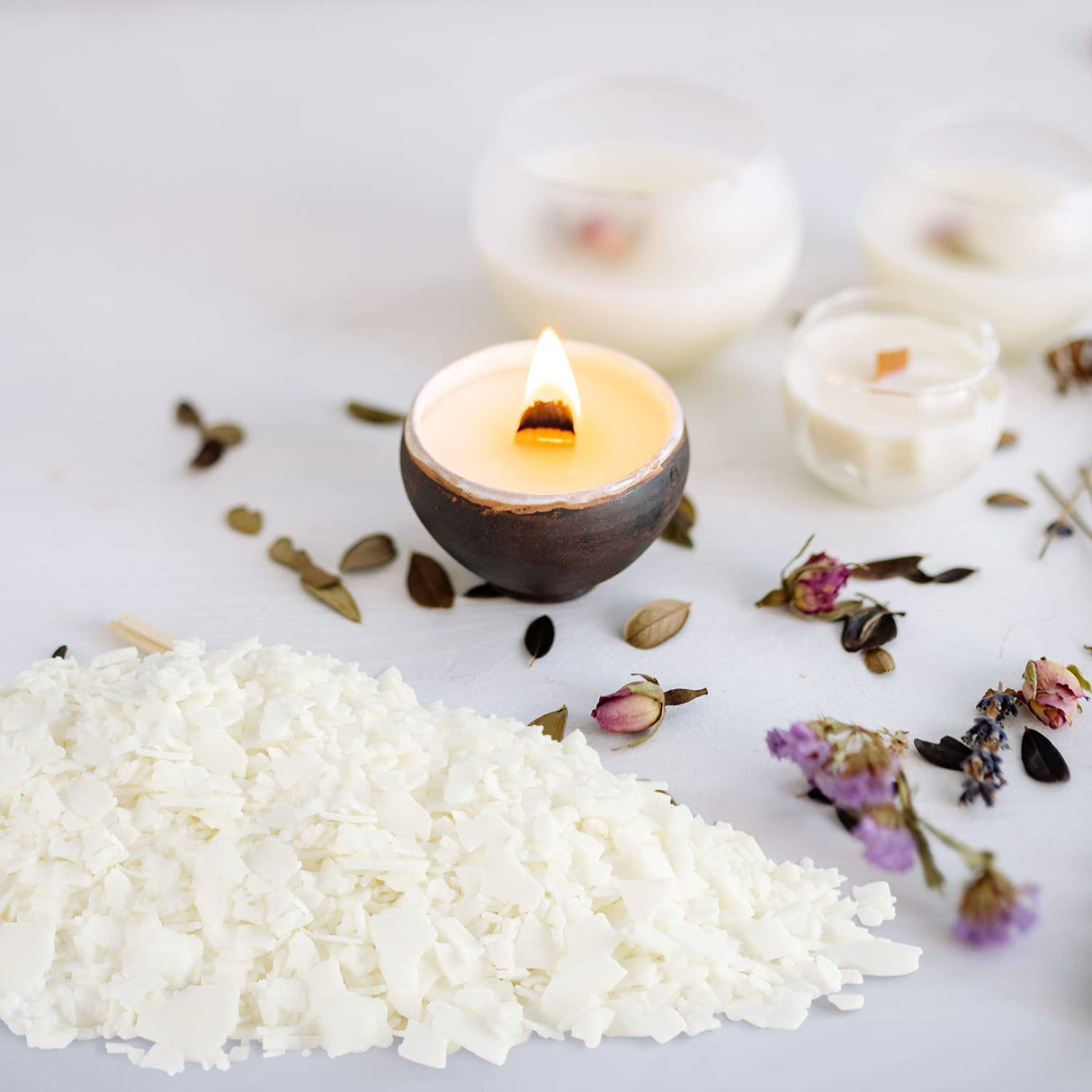 Grcdoyvl Soy Wax Flakes-Natural Candle Making Supplies-DIY Soy Wax-2 lb Bag Grcdoyvl