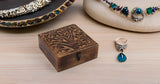 Great Birthday Gifts Handmade Decorative Wooden Jewelry Box With Tree Of Life Carving & Lock & Key Jewelry Organizer Keepsake Box Treasure Chest Trinket Holder Watch Box Storage Lock Box 6 x 6 Inches The Great Indian Bazaar