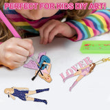 9 PCS Diamond Painting Keychains Kit Music Pop singer Diamond Art Double Sided 5D Diamond Key Rings DIY Diamonds Pendants for Beginners Birthday Crafting Home Party Decor Weadatty