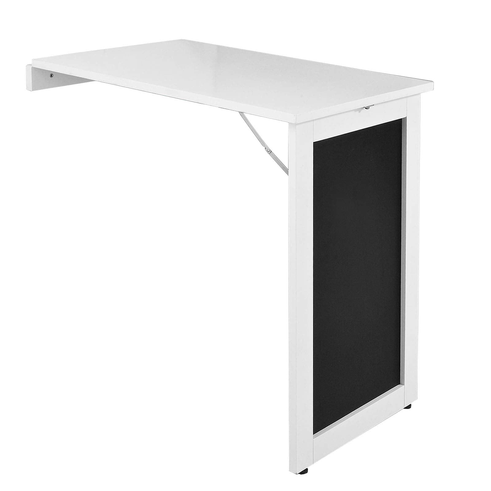 SoBuy Wall-Mounted Drop-Leaf Table, Folding Kitchen & Dining Table Desk, Children Table, White FWT20-W - WoodArtSupply