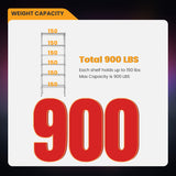 BestOffice Adjustable Wire Shelving Storage Shelves Heavy Duty Shelving Unit for Small Places Kitchen Garage (Chrome, 13" D x 23" W x 59" H) BestOffice