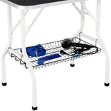 Yaheetech 36'' Dog Grooming Table, Pet Foldable Grooming Table w/Double Loops/Mesh Tray/Adjustable Arm, Black Yaheetech