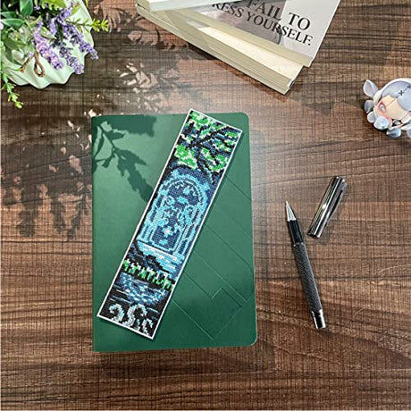 ZuoAnLF 5 PCS Cross Stitch Bookmark Kits,DIY Bookmarks Cross Stitch Kits,Stamped Embroidery Bookmarks for Adults Beginners,14CT ZuoAnLF