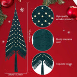 ACRNIGHEET DIY Large Macrame Christmas Tree Kit for Adults Beginners, Christmas Tree Macrame Wall Hanging Kit with Tassels Ornament, Craft Gitf Idea with Step by Step Tutorial Instruction Home Decor ACRNIGHEET
