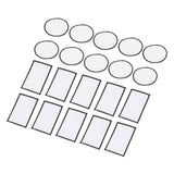 MECCANIXITY 20pcs Sublimation Patch Blank, Fabric Iron-on Blank Heat Transfer Repair Patch for DIY Crafts Caps Clothes Shoes Bags White with Black Border MECCANIXITY