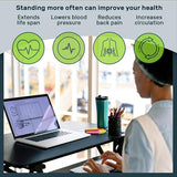 TechOrbits Standing Desk Converter - 32 Inch Adjustable Sit to Stand Up Workstation, Particle Board, Dual Monitor Desktop Riser with Keyboard Tray, for Home Office Laptop, Black 32" TechOrbits