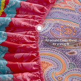 Boho Sheet Set California King Size, 4PCS Bohemian Colorful Tribal 16 Inch Deep Pocket Boho Indian Bedding Sheets, Soft Microfiber Bed Sheet Set Cal king(1 Fitted Sheet, 1 Flat Sheet, 2 Pillowcases) DJY