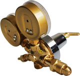 Baotkere 2pcs Dual Welding Gas Regulators, Oxygen (CGA-540) and Acetylene (CGA-510) Combo Brass Gauges Two-piece Suit Compatible with Victor Harris Torch Cutting kits Baotkere