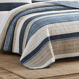 Nautica - Queen Quilt Set, Soft & Breathable Cotton Bedding with Medium Weight Feel, Reversible 3 Piece Bed Set with Matching Pillowcases (Ridgeport Denim)