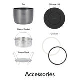 CHEF iQ Smart Pressure Cooker 10 Cooking Functions & 18 Features, Built-in Scale, 1000+ Presets & Times & Temps w/App for 600+ Foolproof Guided Recipes, Rice & Slow Electric MultiCooker, 6 Qt CHEF iQ