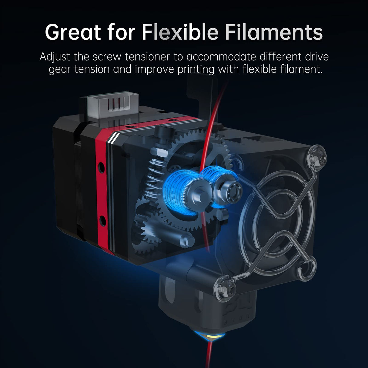 BIQU H2 V2S Dual Gear Extruder Upgrade H2 Extruder 3D Printer Direct Extruder 1.75mm Filament BIQU BX Creality Ender & CR Series Printers, Anycubic Mega S, Geeetech Printers and Prusa I3 DIY Kits BIQU