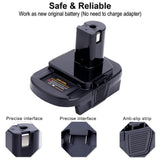 Biswaye Adapter Compatible with Dewalt 20V Battery to Replacement for Ryobi 18V One+ Battery, Adapter Compatible with Milwaukee M18 Battery to Replacement for Ryobi 18V One+ Battery P102 P189 P107 Biswaye