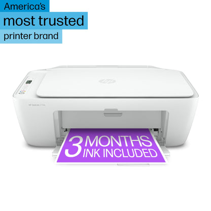 HP DeskJet 2734e Wireless Color All-in-One Printer with 3 Months Free Ink (26K72A), White