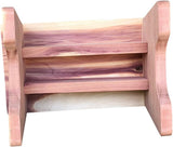 Vundahboah Amish Goods Cedar One Step Stool (Curved Style), Brown Vundahboah Amish Goods