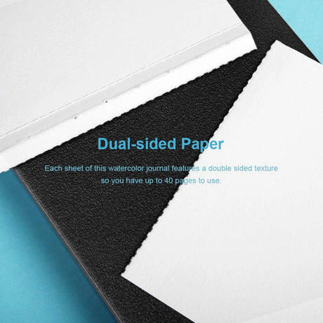 Paul Rubens Art Supplies Watercolor Paper, 100% Cotton Hot Press Watercolor Journal 3.8’’ x 5.2’’, 20 Sheets (140lb/300gsm), Acid-Free for Watercolors, Gouache, Acrylics Paul Rubens