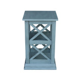 IC International Concepts International Concepts Hampton Accent Shelves Table, Ocean Blue IC International Concepts
