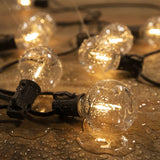 ALL FORTUNE Solar Outdoor String Lights, 15FT G50 Patio Lights String Waterproof with 10 Warm White LED Shatterproof Bulbs, Perfect for Garden, Backyard, Pergola, Party, Cafe, Camping Decoration ALL FORTUNE