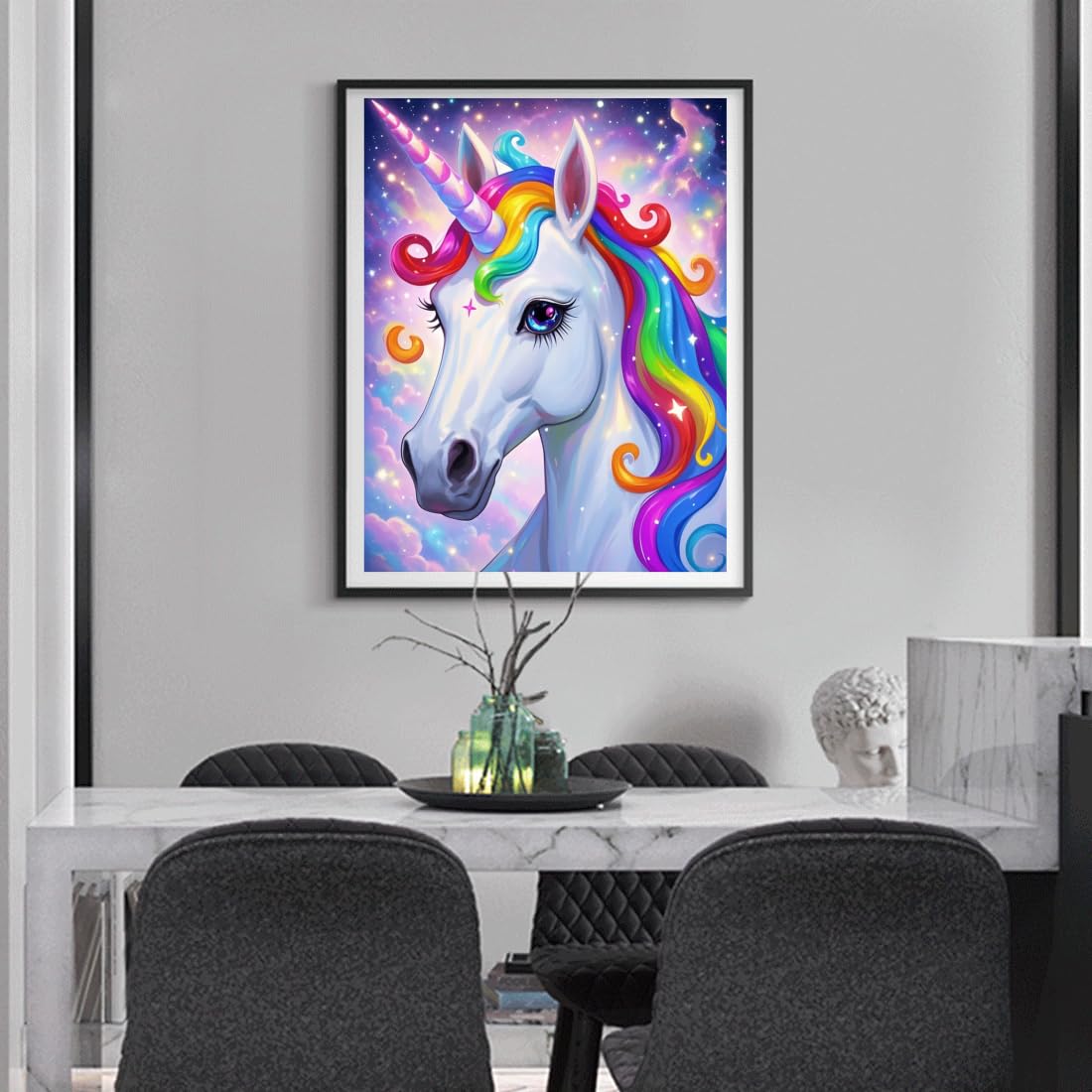 ACANDYL Unicorn DIY Paint by Numbers Kit for Adults Paint by Numbers Beginner Canvas Painting by Number DIY Acrylic Oil Painting on Canvas Arts Craft Decoration 16x20 in ACANDYL