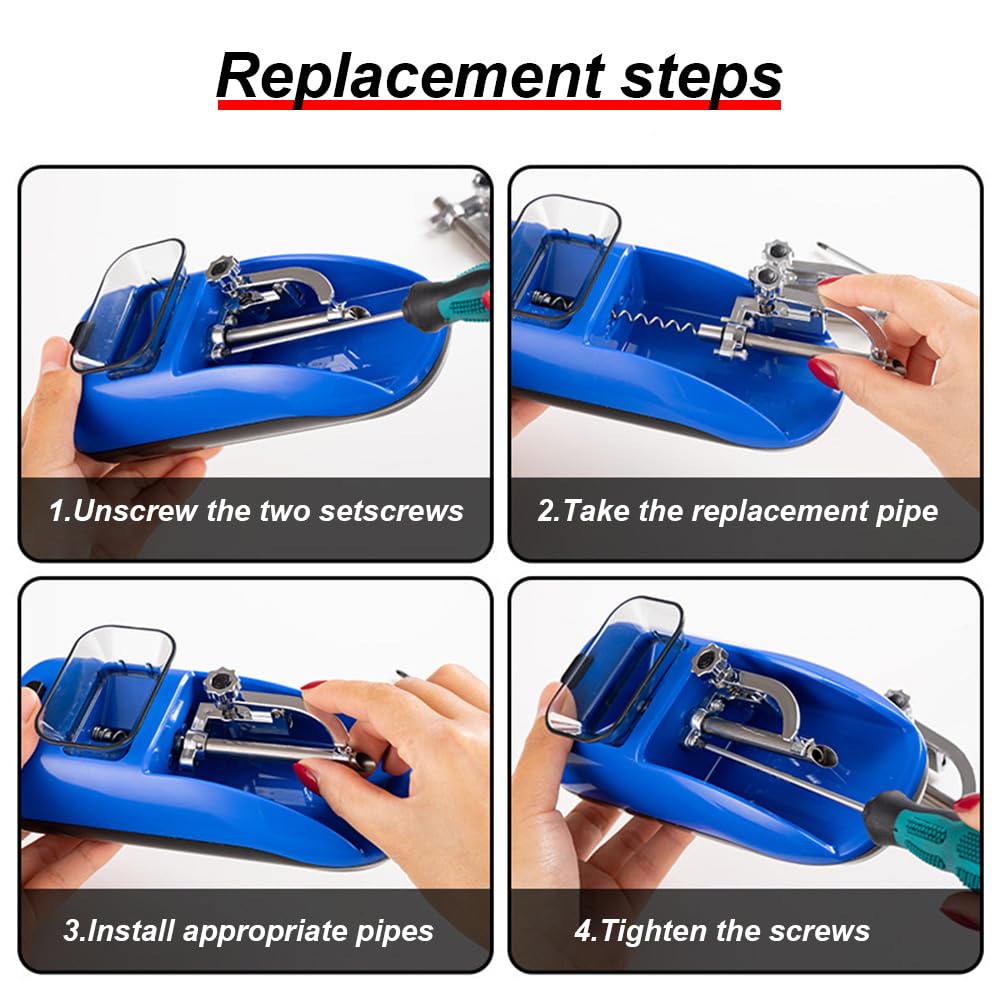 Zipetatah Electric Cigarette Rolling Machine, Automatic Cigarette Rolling Machine, Automatic Tobacco Roller Maker, Suitable for 8 and 6.5 MM Diameter Size Cigarette Paper Tube …