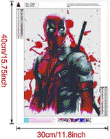 5D DIY Diamond Painting Kits, Full Drill Round Rhinestone Paint with Diamonds Cross Stitch Art HUANNY