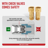RX WELD Medium Duty Oxy Acetylene Torch Kit with Check Valves, Heating Nozzle-6-MFA-1 Gas Cutting Welding Brazing RX WELD
