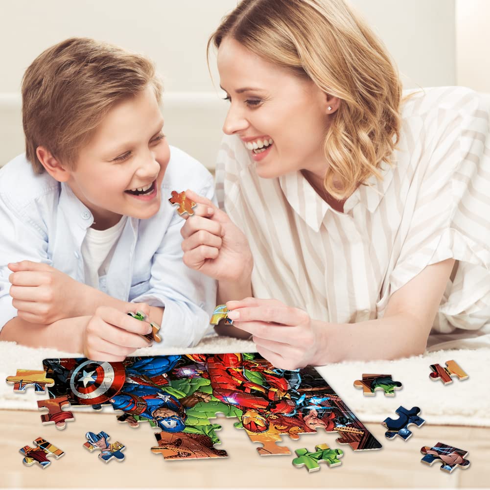 Puzzles for Kids 60 Piece Jigsaw Puzzles for Kids Ages 4-6 Wood Puzzles in a Metal Box Dinosaur Puzzles for Kids Ages 8-10 Great Gifts for Girls and Boys