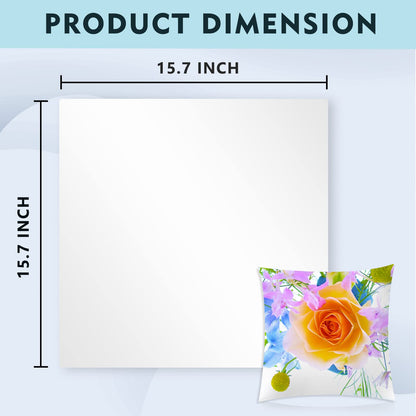 Beclumas10 Pack 15.7"x15.7" Sublimation Blanks Pillow Cases, Cushion Covers Blanks, Pillow Covers for Heat Transfer, DIY Custom Picture Pillow Covers with Invisible Zip (White)