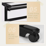 Conference Room Table,55.1" W x 23.6" D x 29.5" H Folding Modern Meeting and Office Table,Wood Conference Table with Wheels, for Training Seminar Classroom Table (4) Goakwwuz