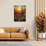 Natuyalo Paint by Numbers for Adults with Framed on Canvas, Wilderness Landscape Paint by Numbers Kits for Beginners, Cactus DIY Acrylic Painting Kits with Frame Ideal Gift (12x16 Inch) Natuyalo