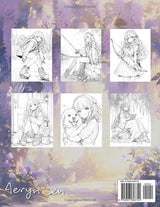 Anime Coloring Book: Girls Edition 2: Manga Art & Anime Enthusiasts Stress Relief Adult Coloring WoodArtSupply