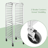 HALLY SINKS & TABLES H Bun Pan Rack 20 Tier with Wheels, Commercial Bakery Racking of Aluminum for Full & Half Sheet - Kitchen, Restaurant, Cafeteria, Pizzeria, Hotel and Home, 26" L x 20" W x 69" H HALLY SINKS & TABLES H
