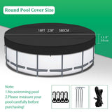 RICHIE 18FT Pool Cover, Round Solar Cover for Above Ground Pool, Heavy Duty 420D Oxford Waterproof Cover, Perfect to Keep Swimming Pool Clean RICHIE