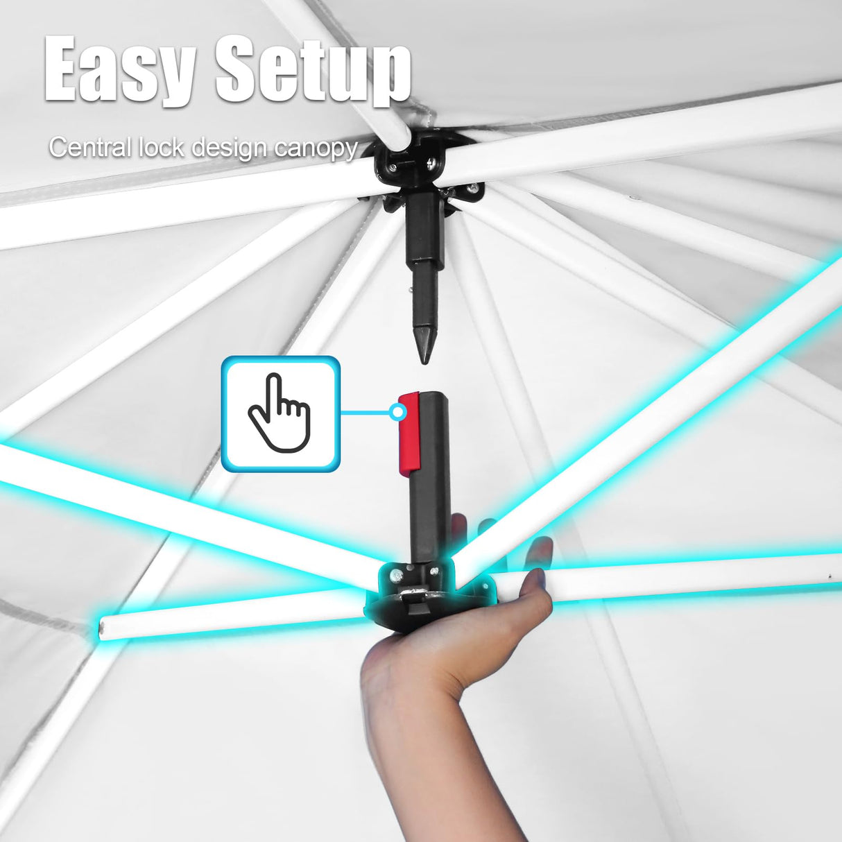 HOTEEL 10x20 Pop Up Canopy with 6 Sidewalls, One-Push Setup Canopy Tent with 8 Windbreak Poles, 10x20 Waterproof Outdoor Canopies for Parties Market Weddings Camping Patios (White) Hoteel