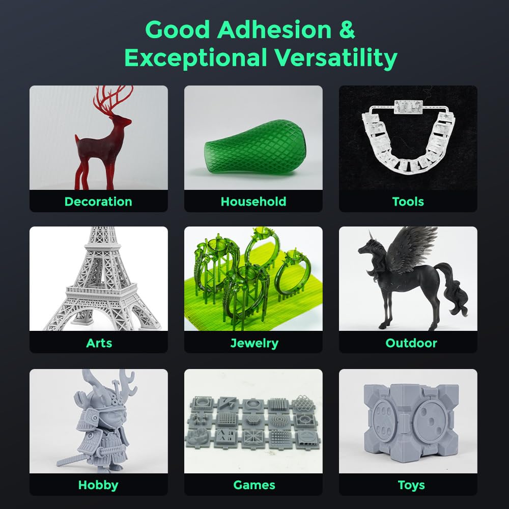 FLASHFORGE 3D Printer Resin, Fast Curing Standard 3D Resin High Precision & Excellent Fluidity with Low Odor, 405nm UV Curing 3D Printing Resin for LCD/DLP/SLA Resin 3D Printer (Dark Grey, 500G) FLASHFORGE