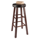 Winsome Wood Maria Cushion Seat Bar Stools, 2-Pc Set, Espresso & Walnut, 30.71" Winsome
