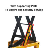 APOLLOLIFT Hydraulic Lift Table Cart, 770lbs Capacity 51" Lifting Height, Double Scissor Lift Table with 4 Wheels and Safety Back Guard for Material Handling and Transportation APOLLOLIFT