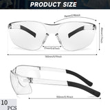 Salfboy 10 Pack Clear Safety Glasses with ANSI Z87.1 Scratch Resistant Eyewear for Women Man Lab Goggles Eye Protection Salfboy