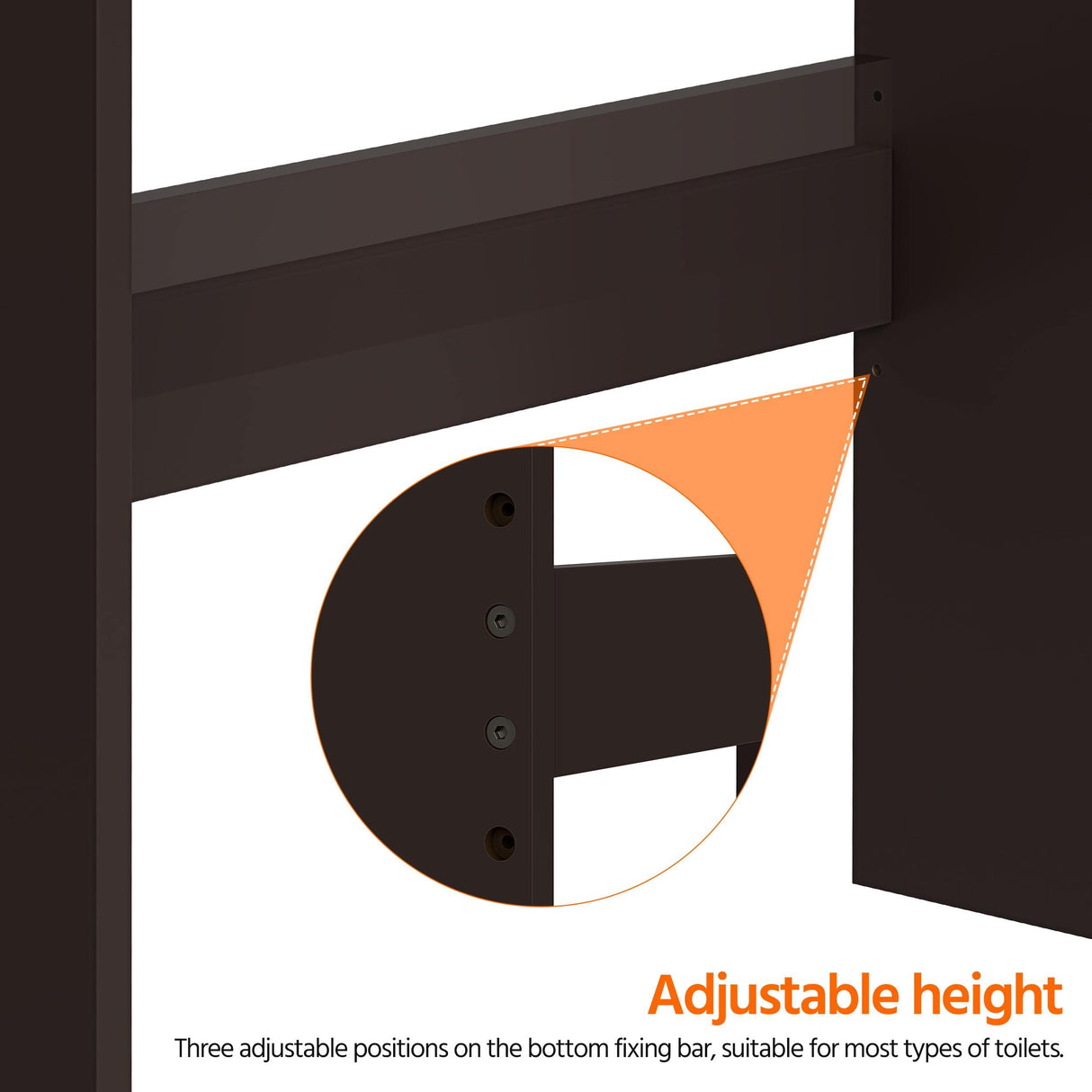 Yaheetech Over The Toilet Storage, Taller Bathroom Organizer Space-Saving Storage Cabinet with Adjustable Shelves and Double Doors, 77 in H, Espresso Yaheetech