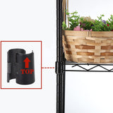 GIOTORENT 6-Tier Storage Shelves Standing Shelving Metal Units, Adjustable Height Wire Shelf Display Rack for Pantry Laundry Bathroom Kitchen 16.6” x 11.8” x 63”, Black GIOTORENT