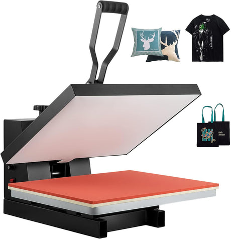 VEVOR Heat Press 16x24, 1700W Power Heat Press Machine, Fast Heating, High Pressure Heat Press Machine for T-Shirt, Digital Industrial Sublimation Printer for Heat Transfer Vinyl, Easy to Use, Black VEVOR