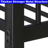 LEEKOUS Industrial Style Heavy Duty Bunk Bed, Queen Over Queen, Black Steel, 800 lbs Weight Capacity, Twin XL & Full XL Mattress Compatible LEEKOUS