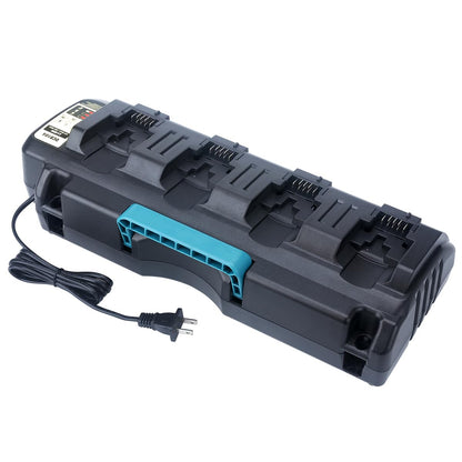 Biswaye DCB104 20V Battery 4-Port Rapid Charger Compatible with De-Walt 12V-20V MAX Lithium Battery DCB204 DCB206 DCB207 DCB606 DCB127 Charger DCB102 DCB118 DCB107 DCB115 - WoodArtSupply