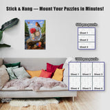 Puzzle Saver Sheets – 12 Extra Strong 10.2 x 7.1 Peel & Stick Puzzle Glue Sheets + 4 Hangers – Preserve Two 1000-Piece Jigsaw Puzzles – Clear Adhesive Backing Kit by LEOGOR LEOGOR