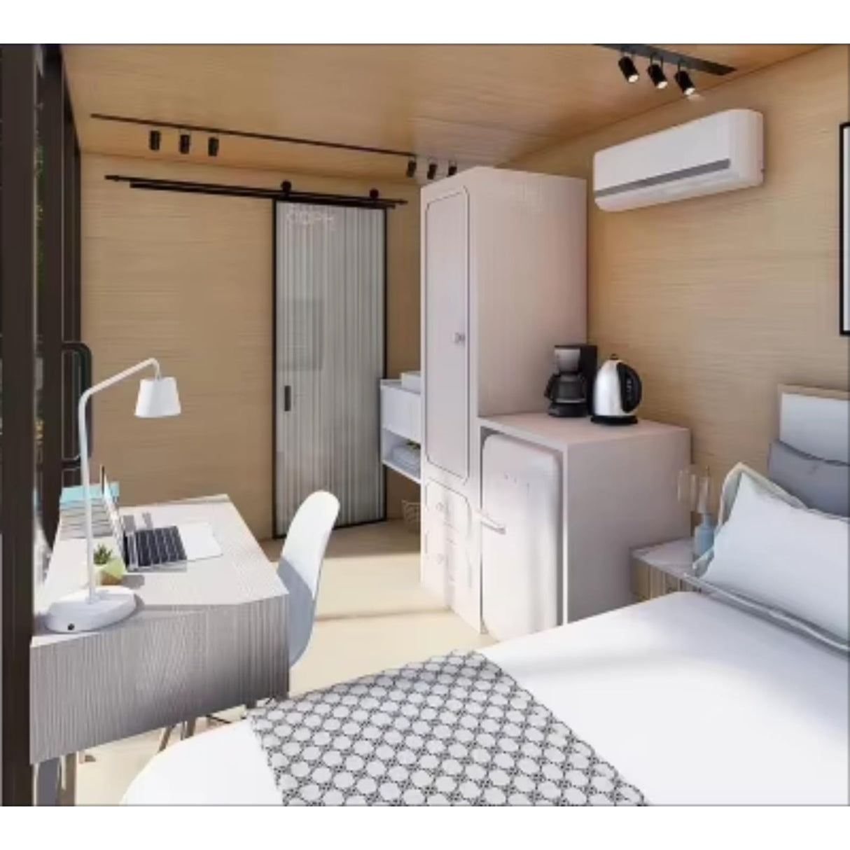 20ft 30ft 40ft Expandable Prefab Tiny House Foldable Shipping Container for Restaurant Office Home Carport Use WoodArtSupply