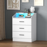 Gyfimoie 3 Drawer Dresser for Bedroom with Power Outlet, White Dresser with LED Light, Modern Dressers with Open Storage Cubby, Chest of Drawers Storage Organizer for Hallway, Living Room (White)… Gyfimoie